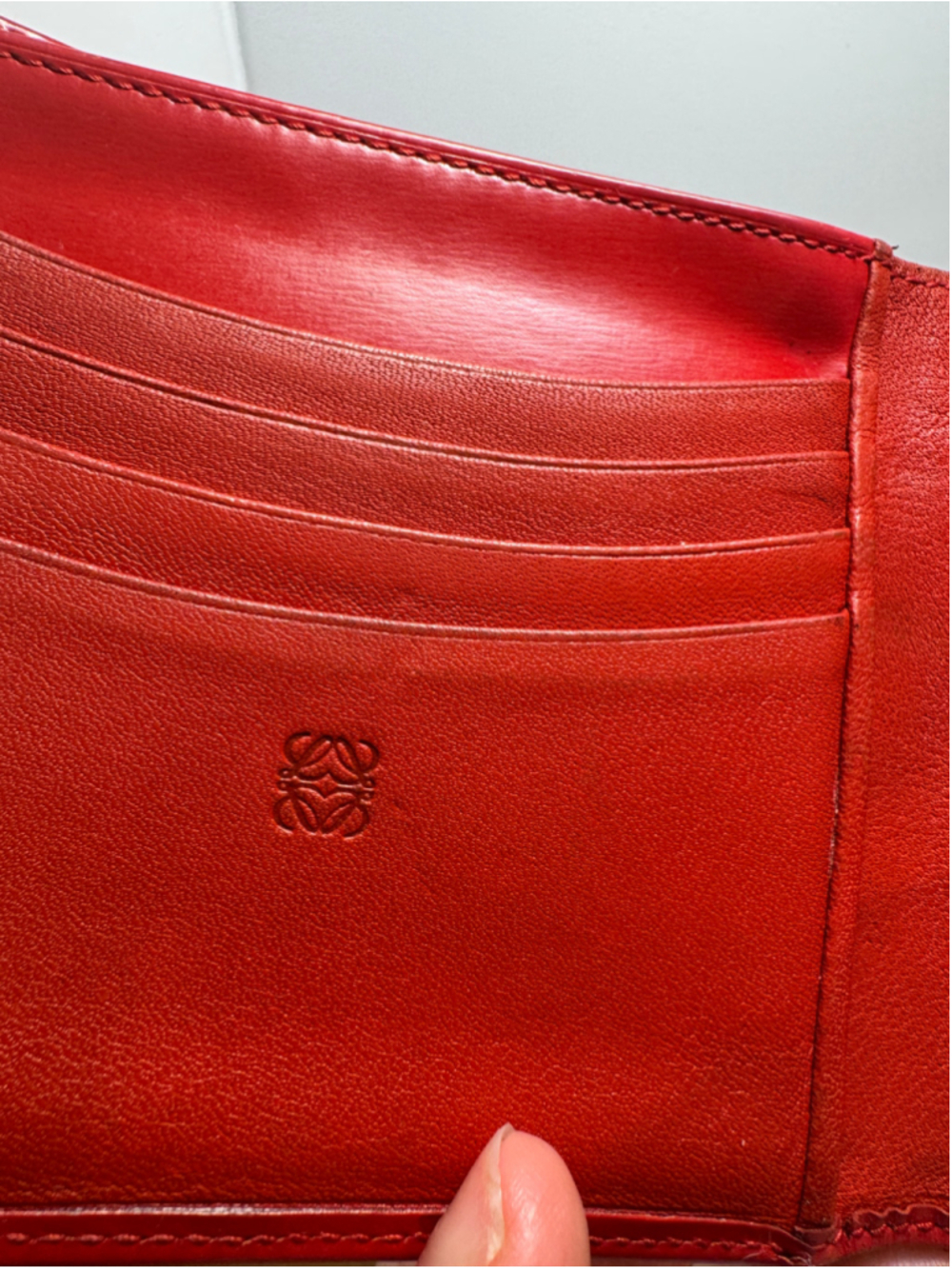 Loewe Red Patent Leather Bifold Small Wallet - Picture 3 of 11